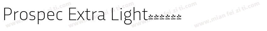 Prospec Extra Light字体转换